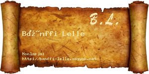 Bánffi Lelle névjegykártya